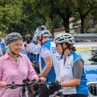Im Gespräch mit den Radlerinnen und Radlern